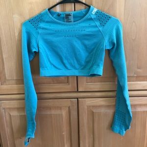 Gymshark Seamless Blue crop top